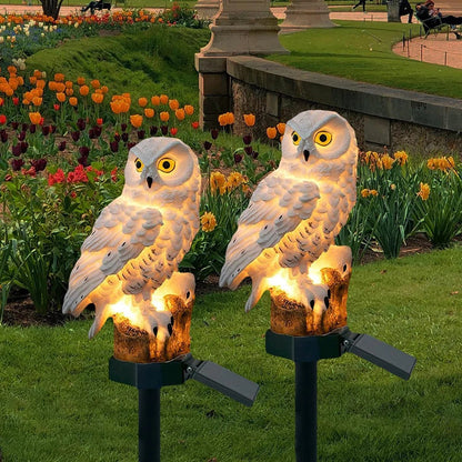 Solar Resin Owl Garden Stake Light – Waterproof LED Pathway Decor