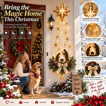 Bethlehem Star of Faith – Lighted Nativity Wall Decor for Christmas