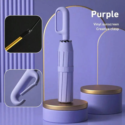 Windproof Rainproof UV Protection Umbrella with Loop Buckle