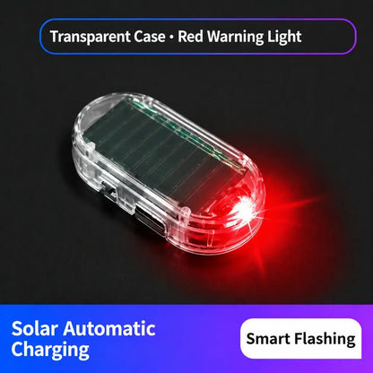 Solar Powered Fake Car Alarm Light – LED Simulated Security Warning Flashing Lamp