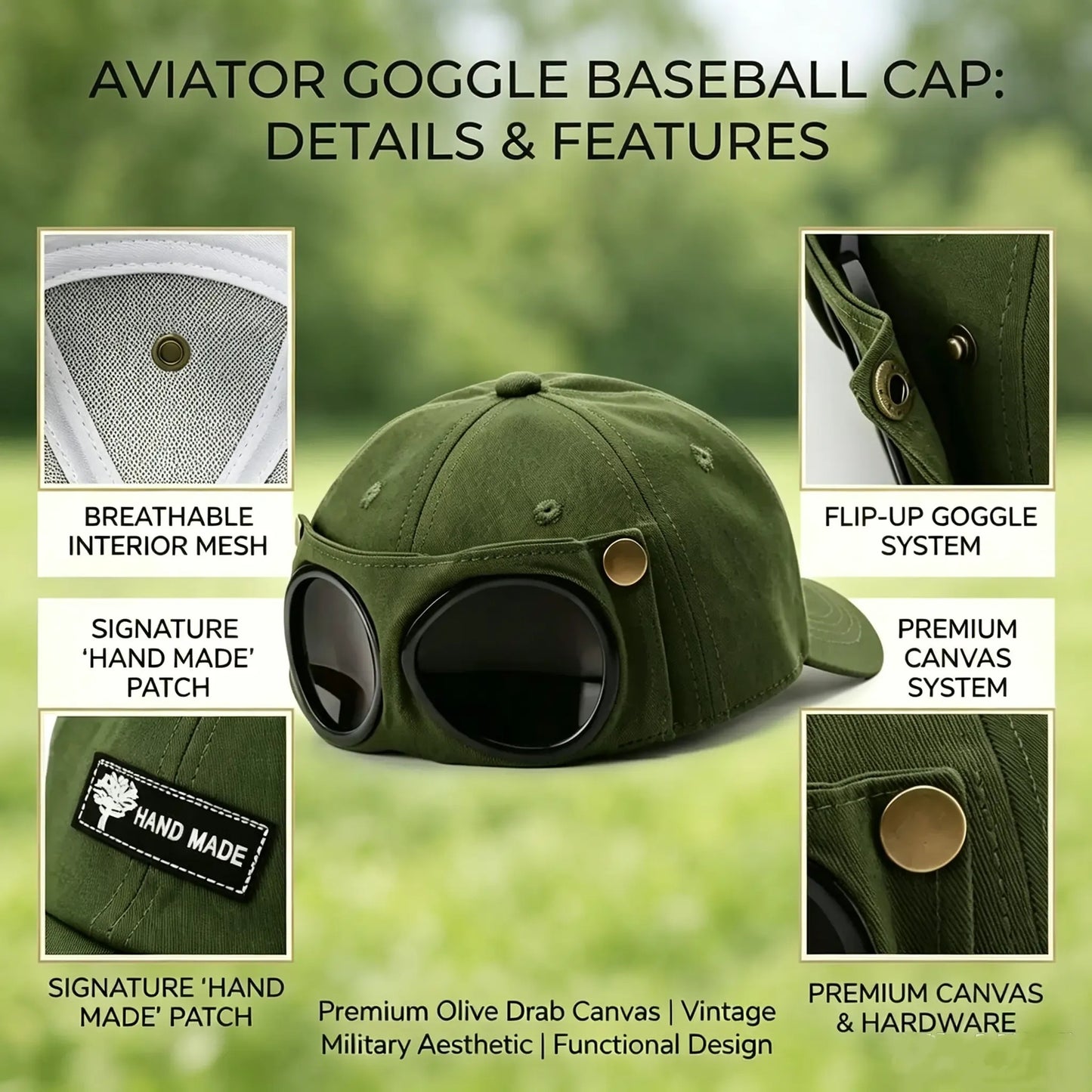 Korean-Style Pilot Baseball Cap – Glasses-Ready, Curved Visor