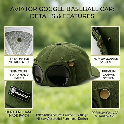 Korean-Style Pilot Baseball Cap – Glasses-Ready, Curved Visor