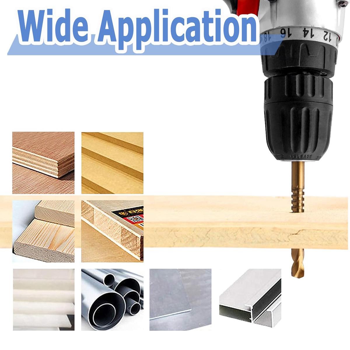Titanium HSS Serrated Drill Bit Set – 6-Pack, 3–8mm, Fast Chip Removal