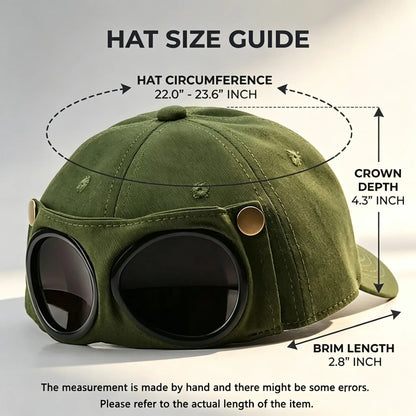 Korean-Style Pilot Baseball Cap – Glasses-Ready, Curved Visor
