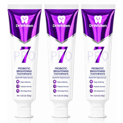 7-Pro Probiotic Purple Toothpaste for Fresh Breath & Brightening