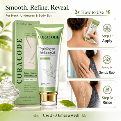 Triple Enzyme Green Tea Exfoliating Peel Gel for Smooth Skin