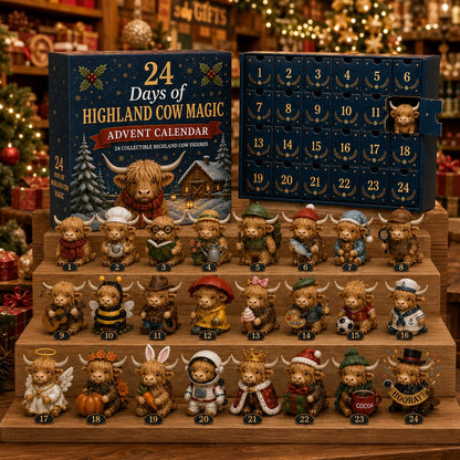 24 Days of Highland Cow Advent Calendar – Collectible Christmas Countdown
