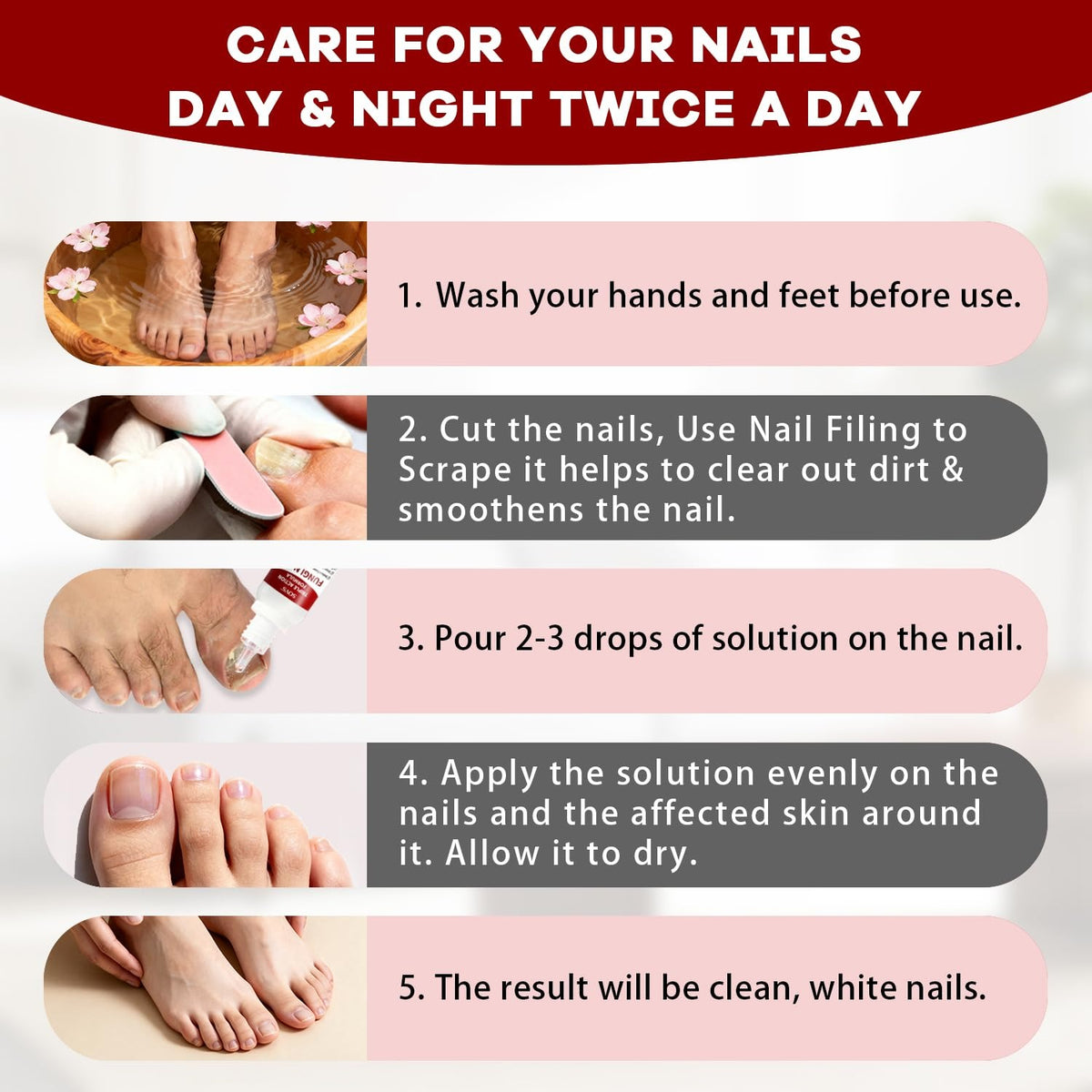 Multi-Purpose Nail Repair Treatment – Herbal Formula for Discolored, Thick & Damaged Nails