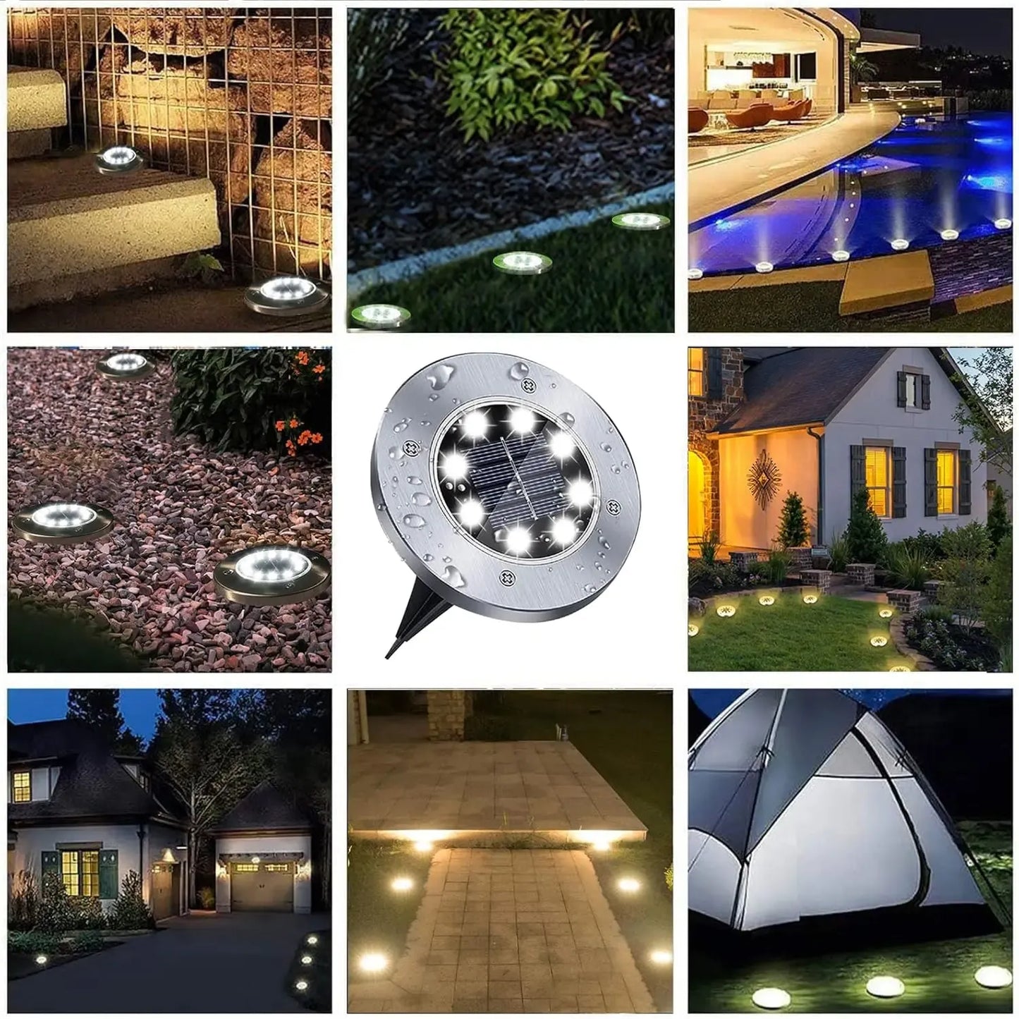 Solar Pathway Lights – 4 or 6 Pack, Cold White LED, Waterproof Outdoor Lighting