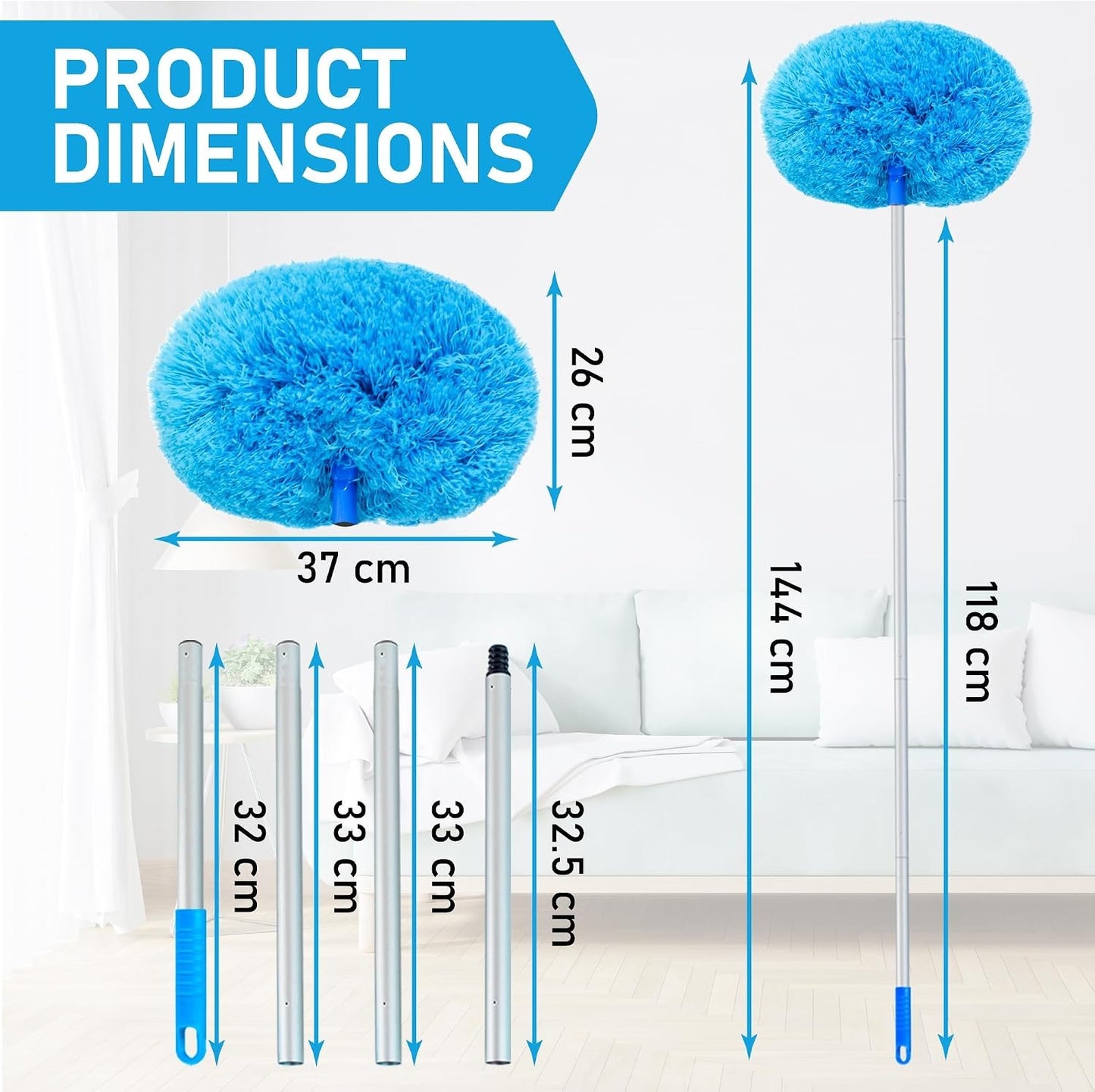 Microfiber Ceiling Fan Cleaner Duster – Buy 1 Get 1 Free🔥