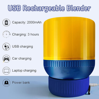Portable Blender 43oz – USB-C Rechargeable, BPA-Free Smoothie Cup