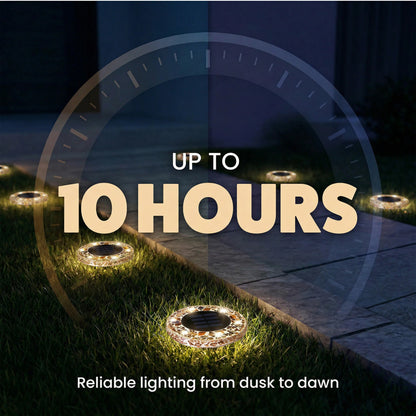 Solar Mosaic Pathway Lights Waterproof Outdoor Garden Decor