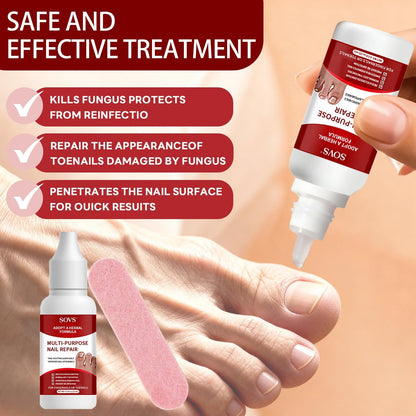 Multi-Purpose Nail Repair Treatment – Herbal Formula for Discolored, Thick & Damaged Nails