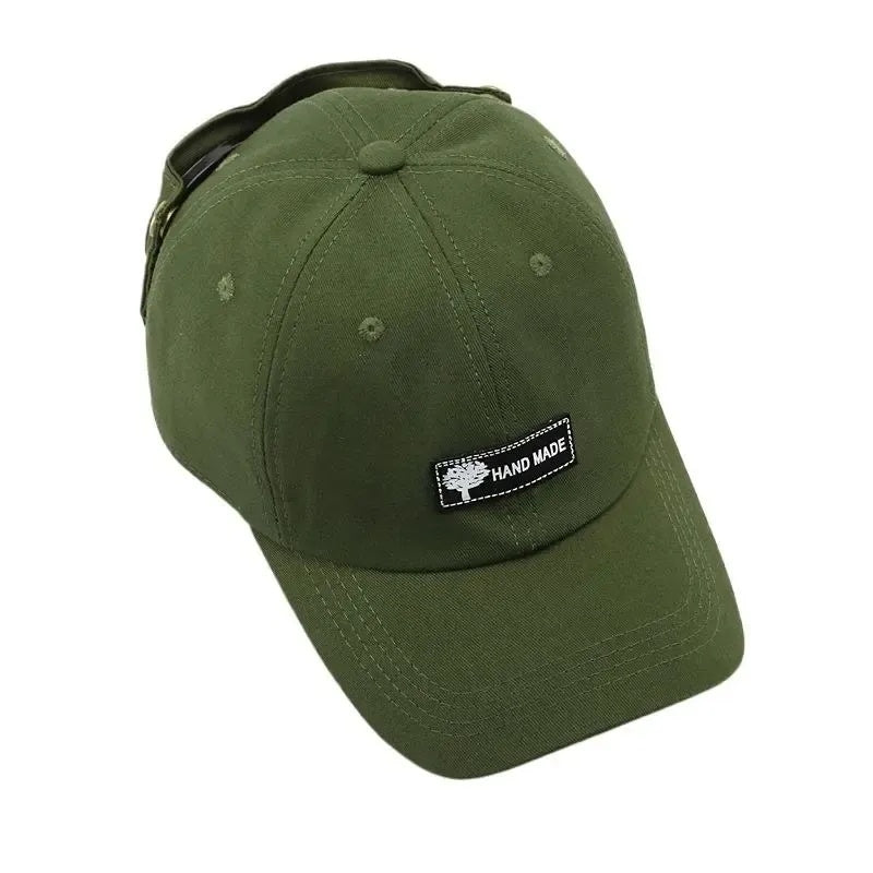 Korean-Style Pilot Baseball Cap – Glasses-Ready, Curved Visor
