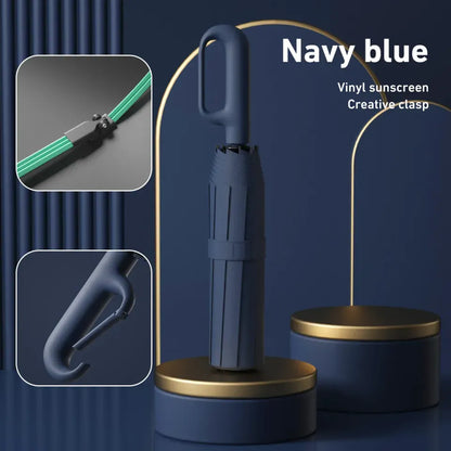 Windproof Rainproof UV Protection Umbrella with Loop Buckle