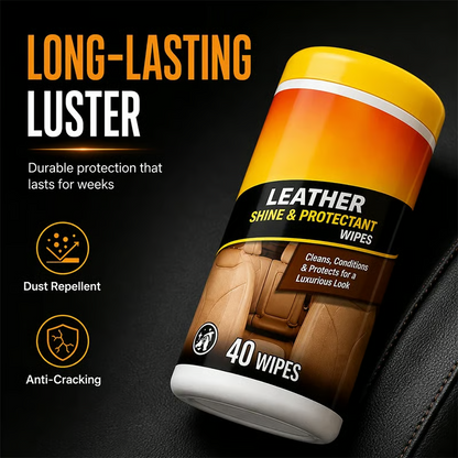 3-in-1 Leather Car Cleaning Wipes with UV Protection