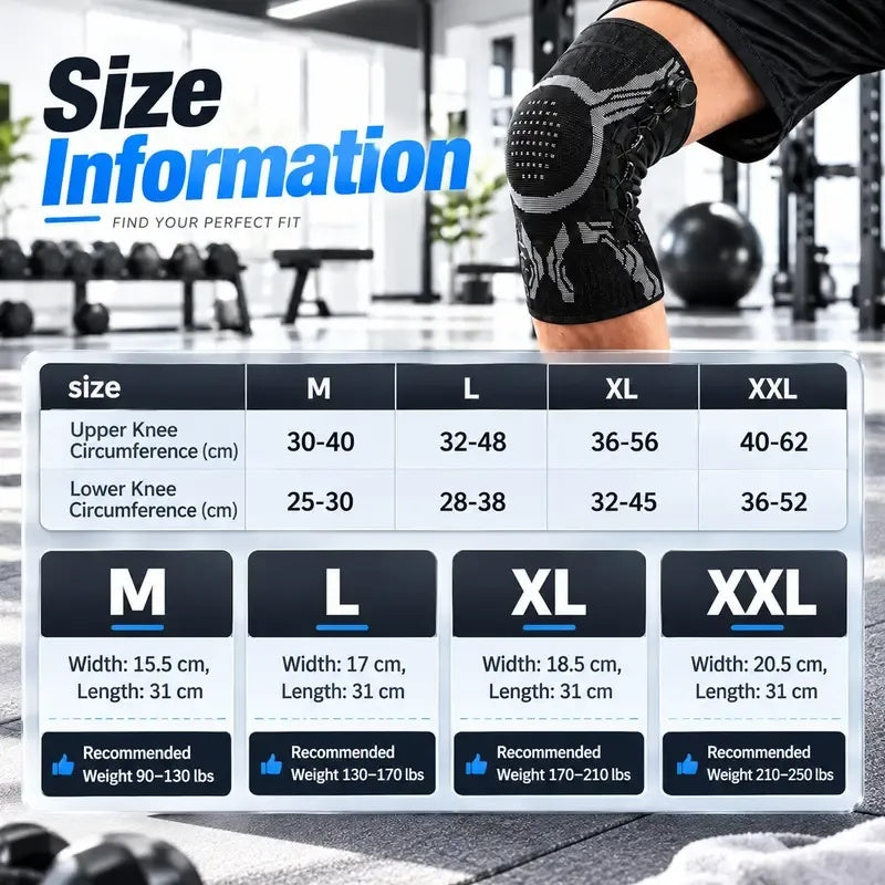 Adjustable Compression Knee Support with Micro-Dial Knob – Perfect Fit for Active Lifestyles