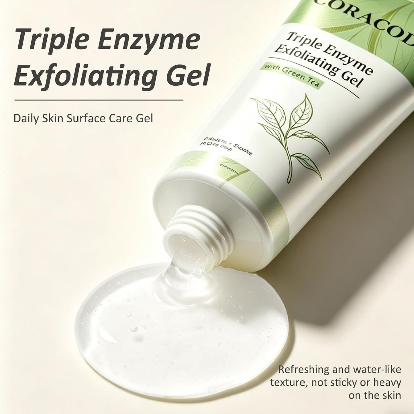 Triple Enzyme Green Tea Exfoliating Peel Gel for Smooth Skin