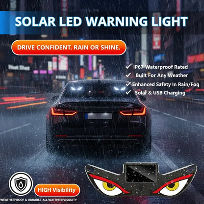 Vampire Devil Eye LED Car Window Display, Solar & USB Powered