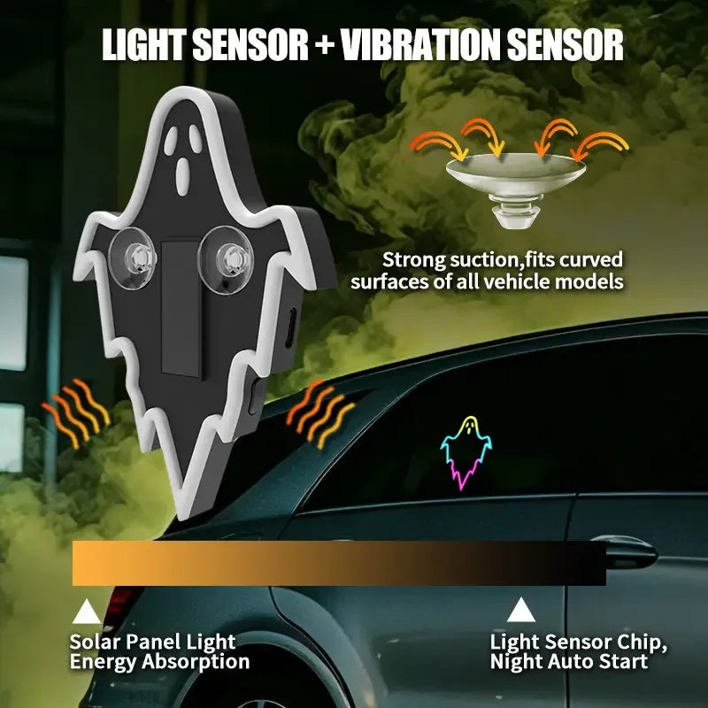 Halloween Solar Neon Car Light – Buy 1 Get 1 Free🔥Solar & USB, Wireless LED Decor