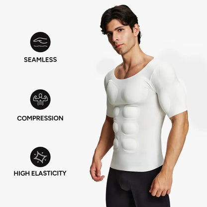 Men's Seamless Muscle-Enhancing T-Shirt – Instant Definition