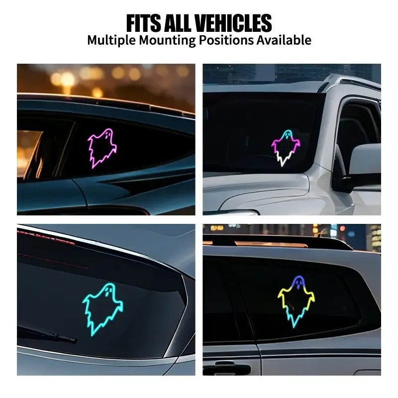 Halloween Solar Neon Car Light – Buy 1 Get 1 Free🔥Solar & USB, Wireless LED Decor