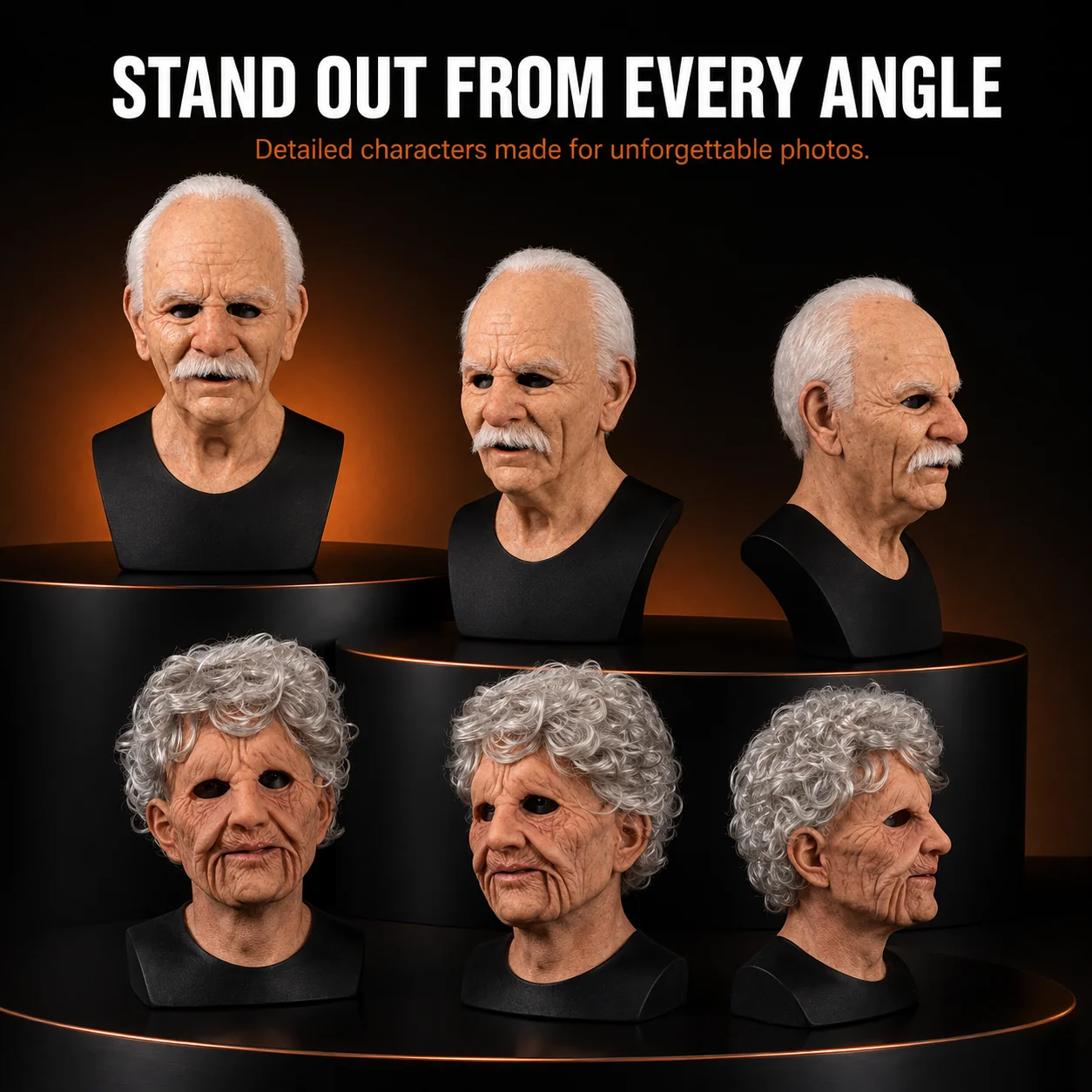 Halloween Old Man Mask – Realistic Latex Full Head Costume Mask
