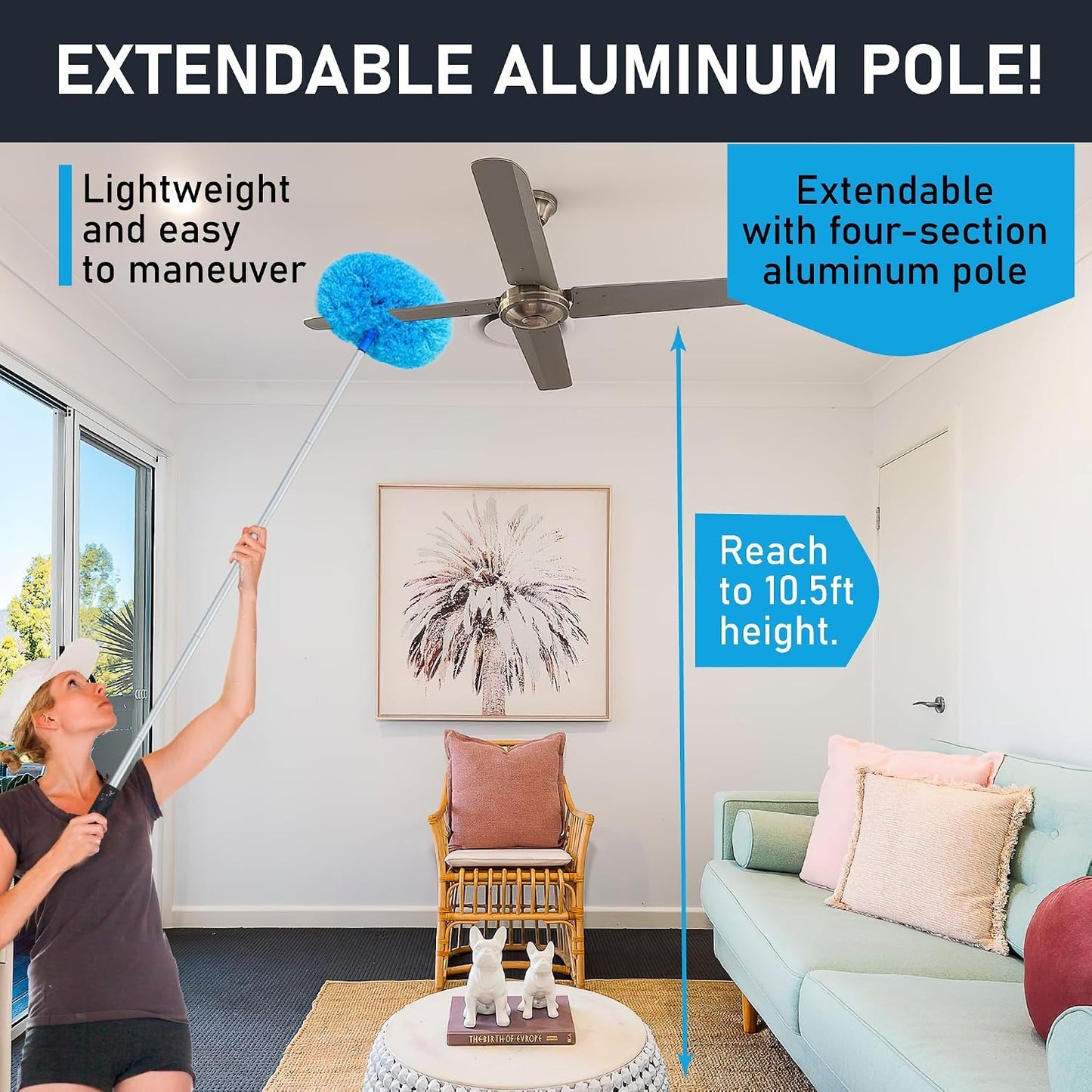 Microfiber Ceiling Fan Cleaner Duster – Buy 1 Get 1 Free🔥