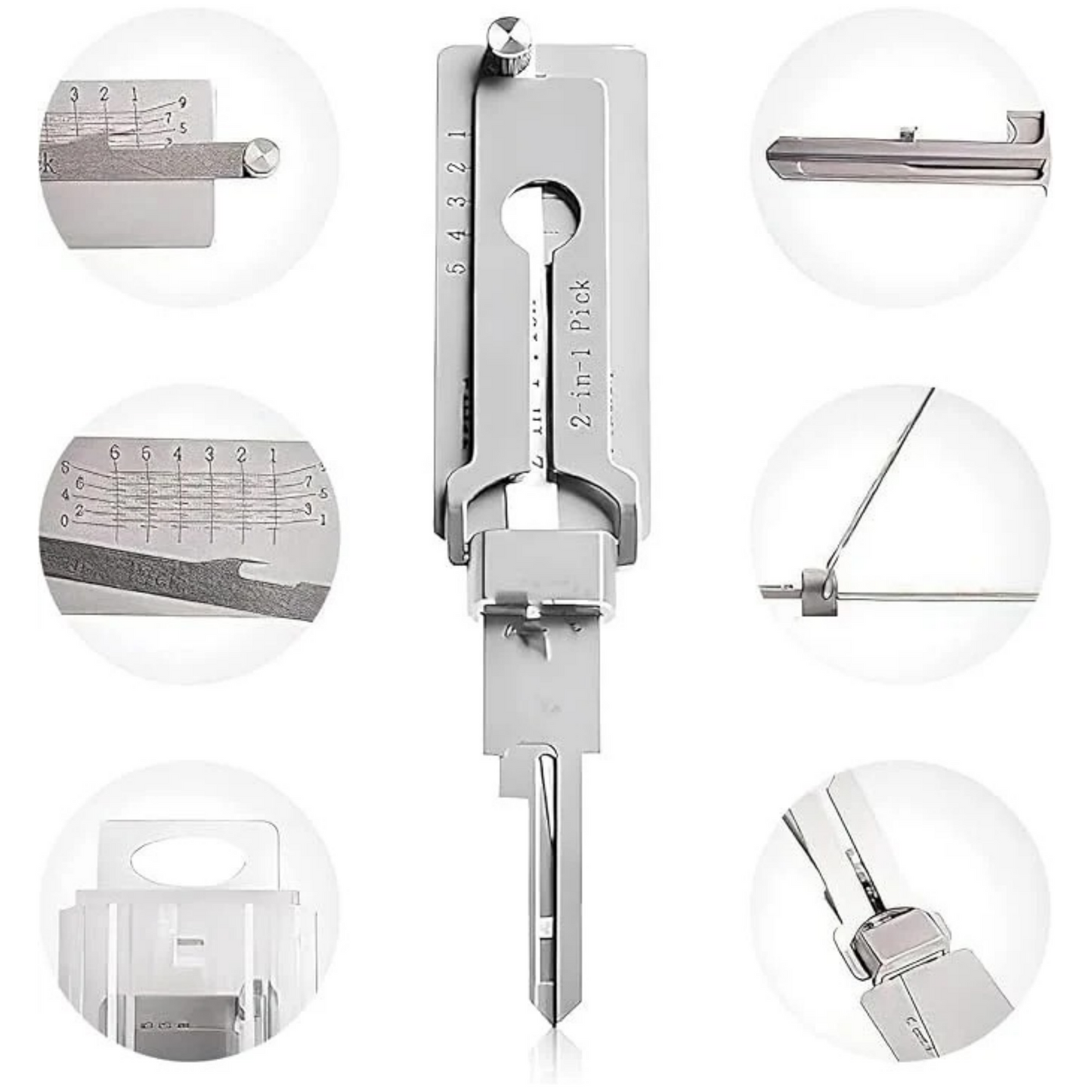SS001 Pro Precision Locksmith Kit – Stainless Steel Decoder & Pick Set