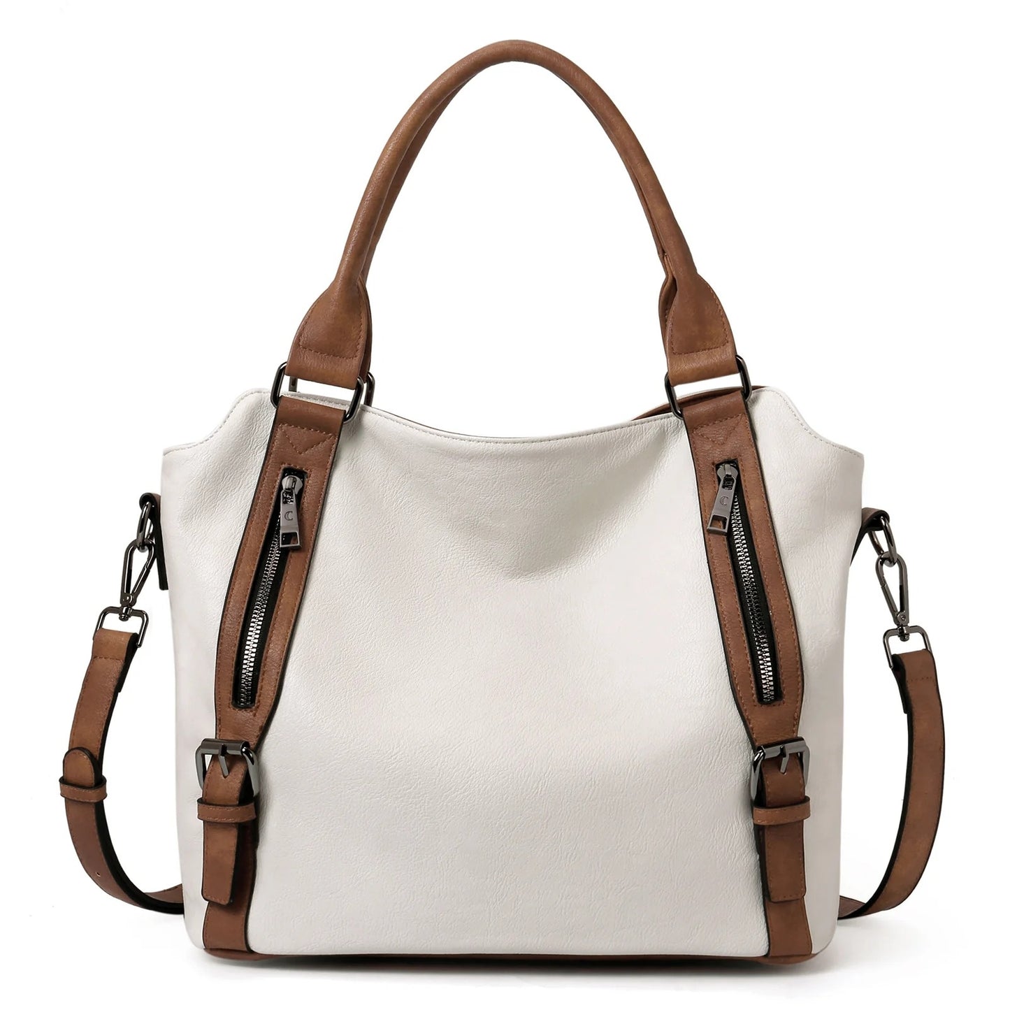 Large Soft Leather Hobo Tote Bag with Adjustable Shoulder Strap for Women