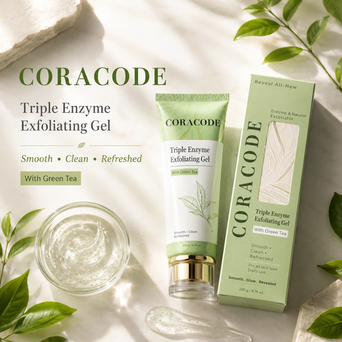 Triple Enzyme Green Tea Exfoliating Peel Gel for Smooth Skin