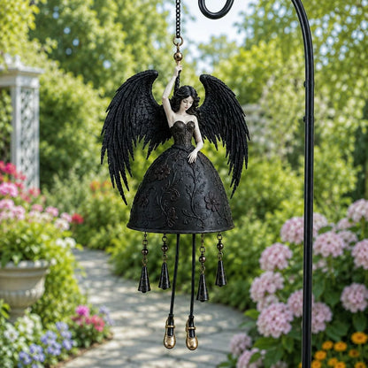 Dark Angel Gothic Wind Chime – Outdoor Garden Hanging Decor