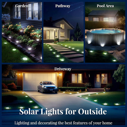 Solar Pathway Lights – 4 or 6 Pack, Cold White LED, Waterproof Outdoor Lighting
