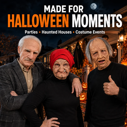 Halloween Old Man Mask – Realistic Latex Full Head Costume Mask