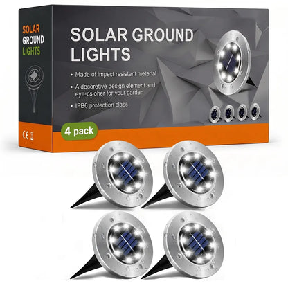 Solar Pathway Lights – 4 or 6 Pack, Cold White LED, Waterproof Outdoor Lighting