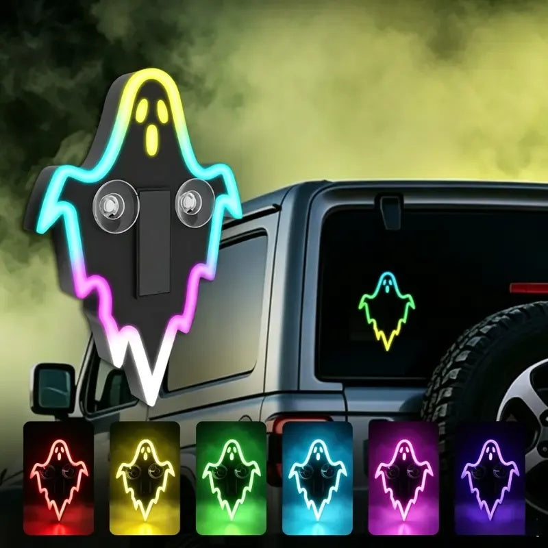 Halloween Solar Neon Car Light – Buy 1 Get 1 Free🔥Solar & USB, Wireless LED Decor