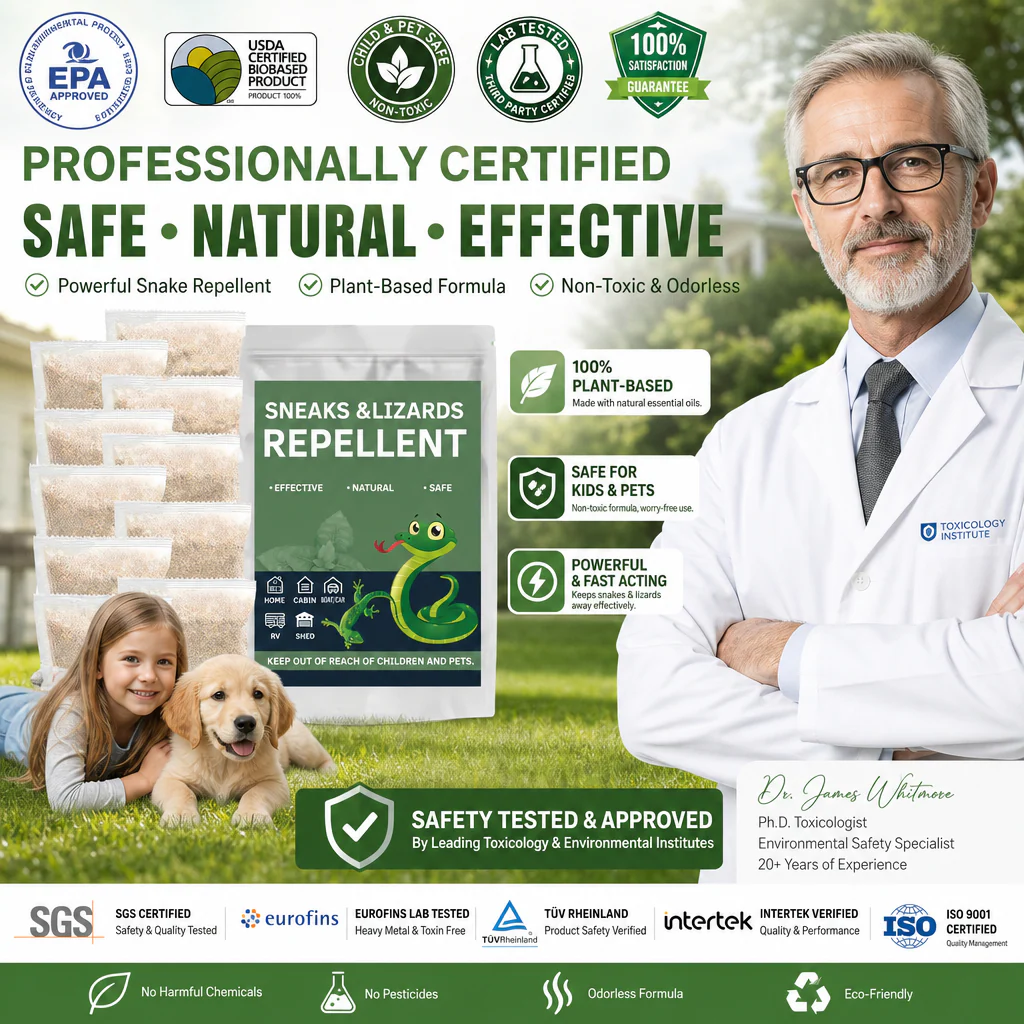 Natural Snake & Lizard Repellent Pouches – 10 Pack, Safe & Long-Lasting