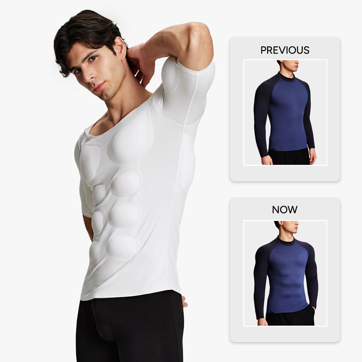 Men's Seamless Muscle-Enhancing T-Shirt – Instant Definition