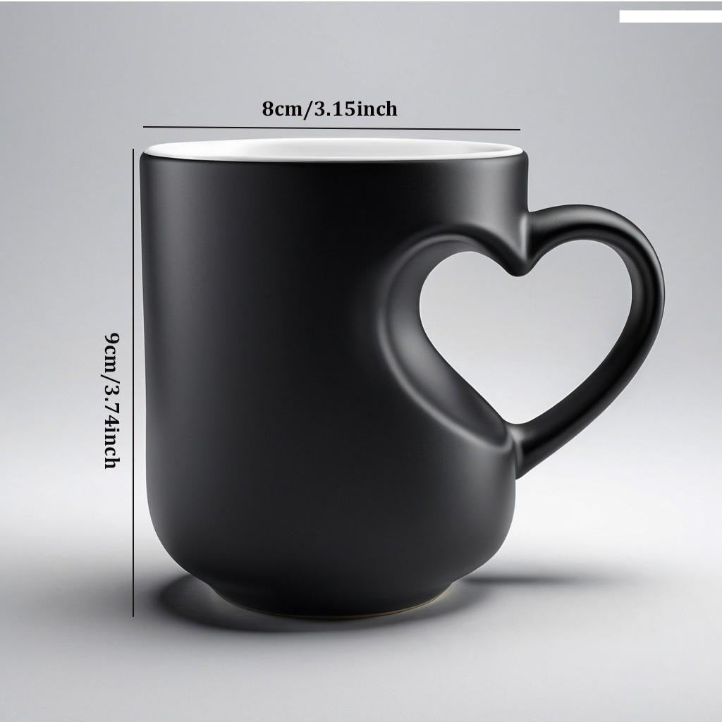 Magic Heart Initial Mug – 26 Letters, Color-Changing Ceramic, 11oz
