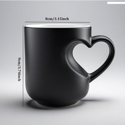 Magic Heart Initial Mug – 26 Letters, Color-Changing Ceramic, 11oz