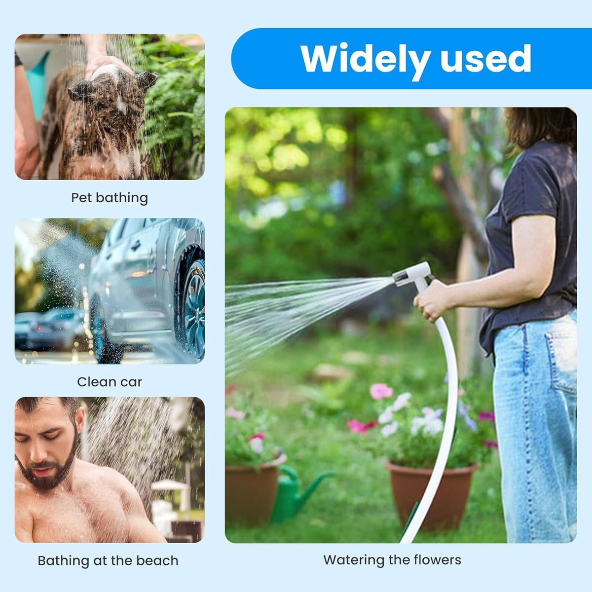 Portable Camping Shower Pump – Rechargeable Outdoor Shower Anywhere