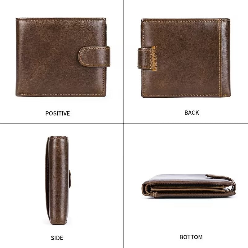 Men’s Genuine Leather Wallet – Slim 19-Card Business Wallet