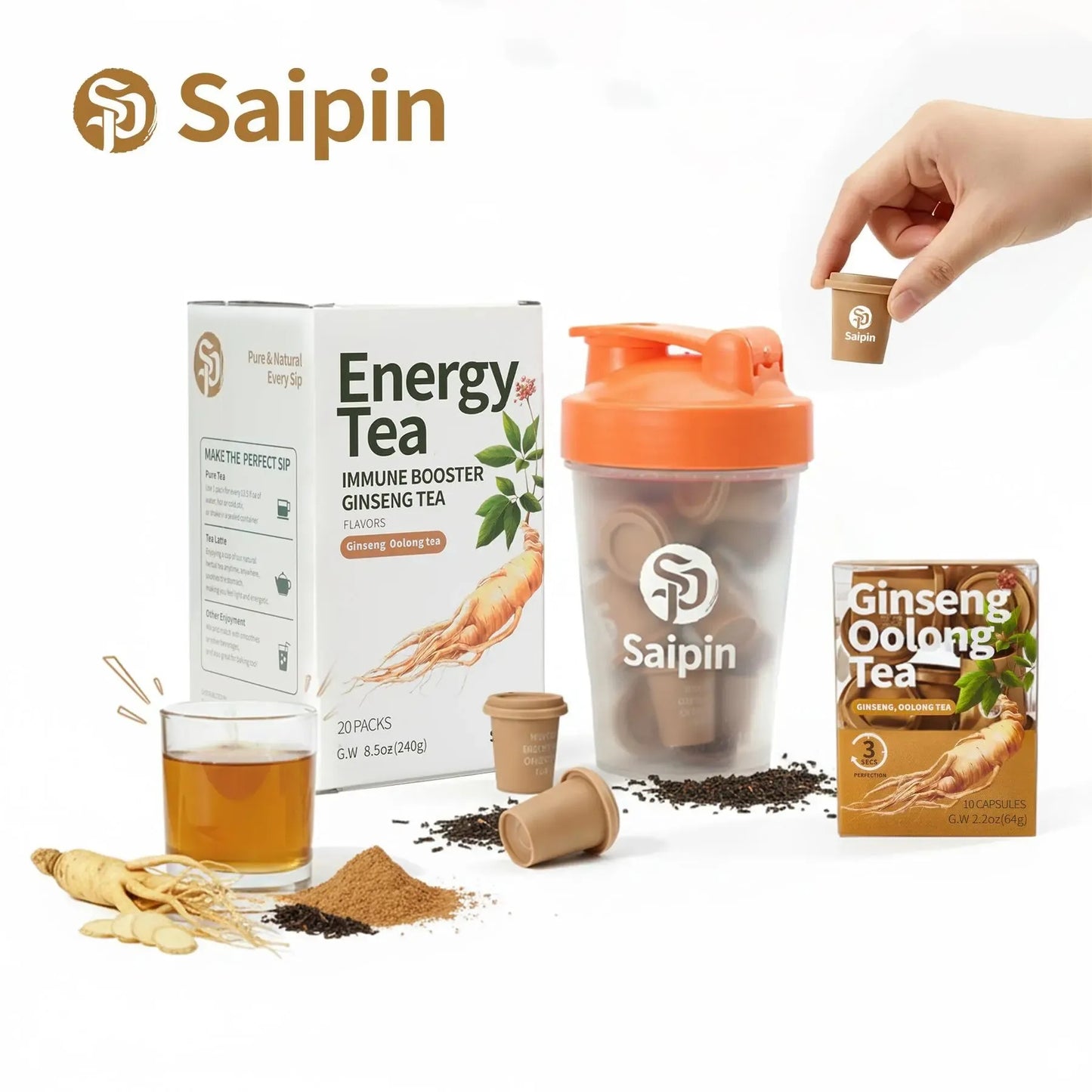 Zero-Sugar Ginseng Energy Tea Mix – Clean Focus & Daily Vitality