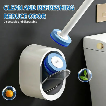 Rotating Toilet Scrubber Kit – 32 Disposable Deep-Clean Refill Heads