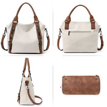 Large Soft Leather Hobo Tote Bag with Adjustable Shoulder Strap for Women