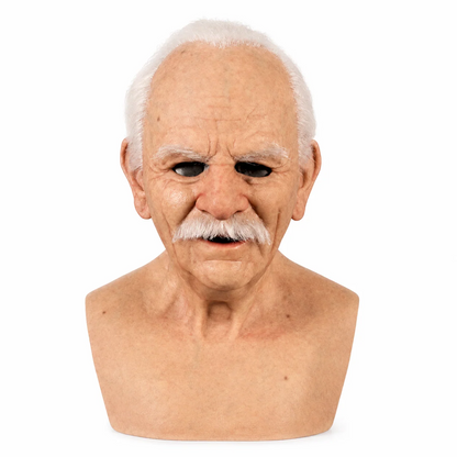 Halloween Old Man Mask – Realistic Latex Full Head Costume Mask