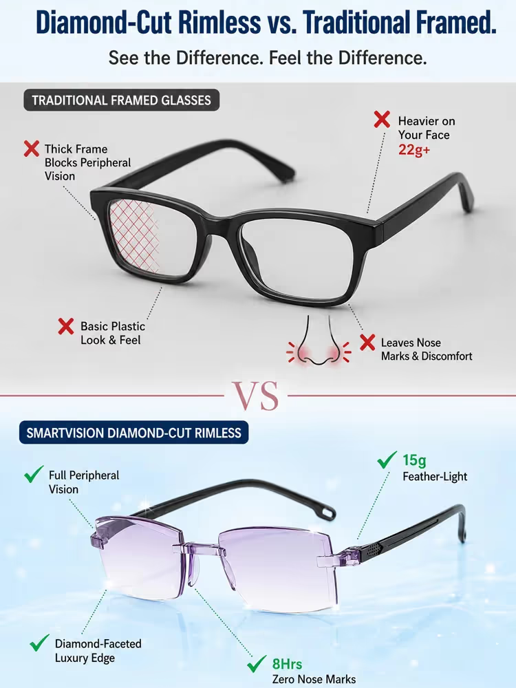 Intelligent Dual Focus Reading Glasses with Blue Light Filtering