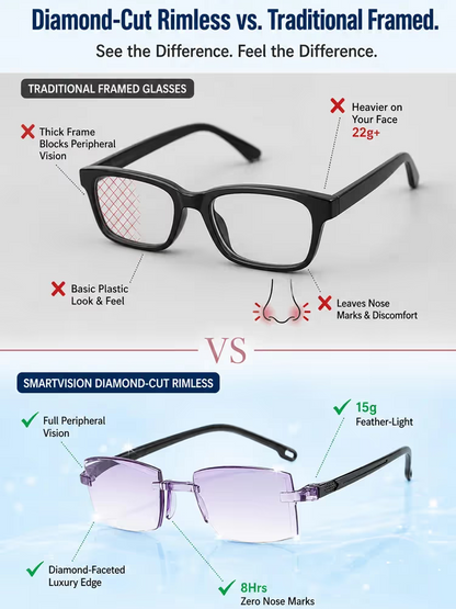 Intelligent Dual Focus Reading Glasses with Blue Light Filtering