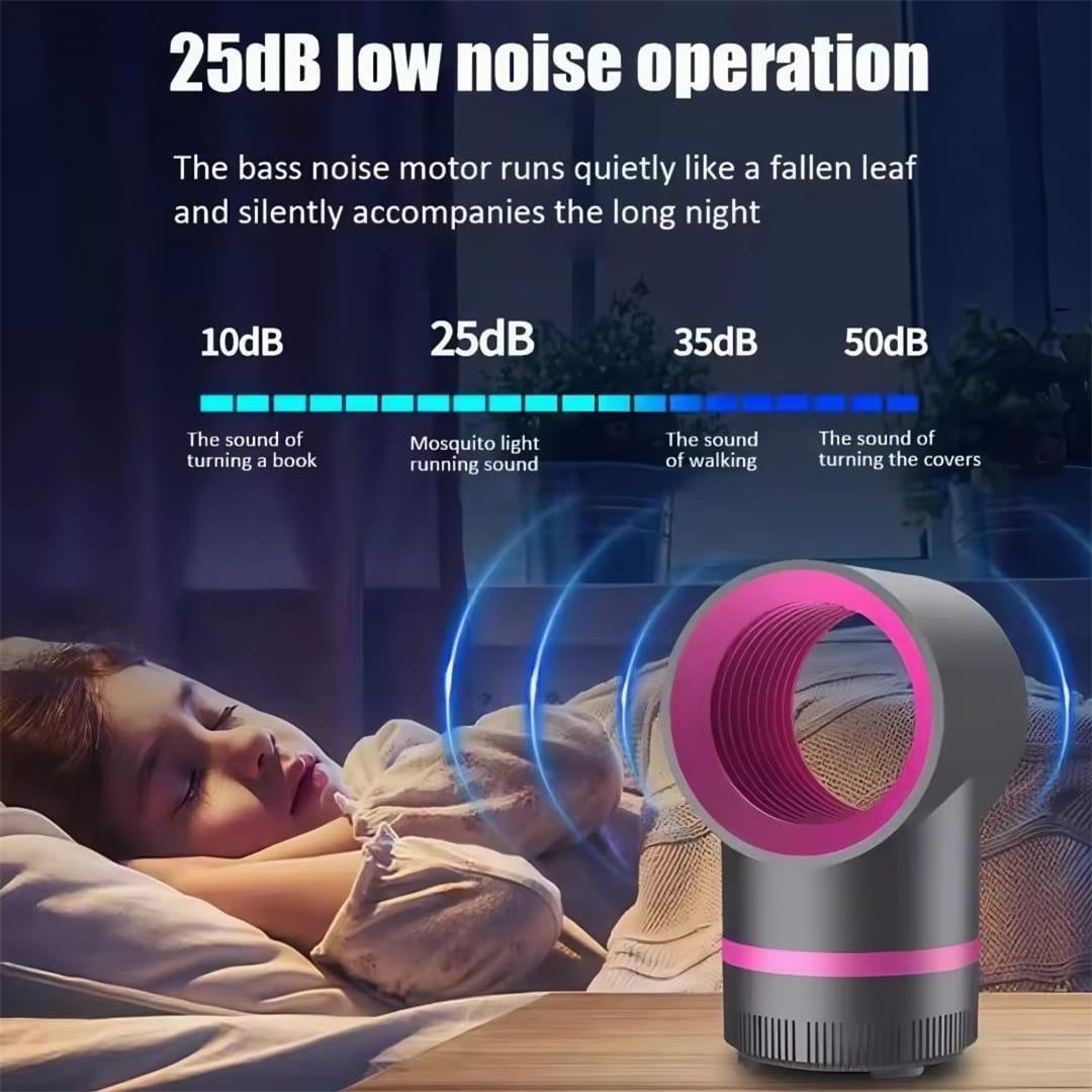 Whisper-Quiet UV Mosquito Trap – Chemical-Free, Portable for Bedroom & Travel