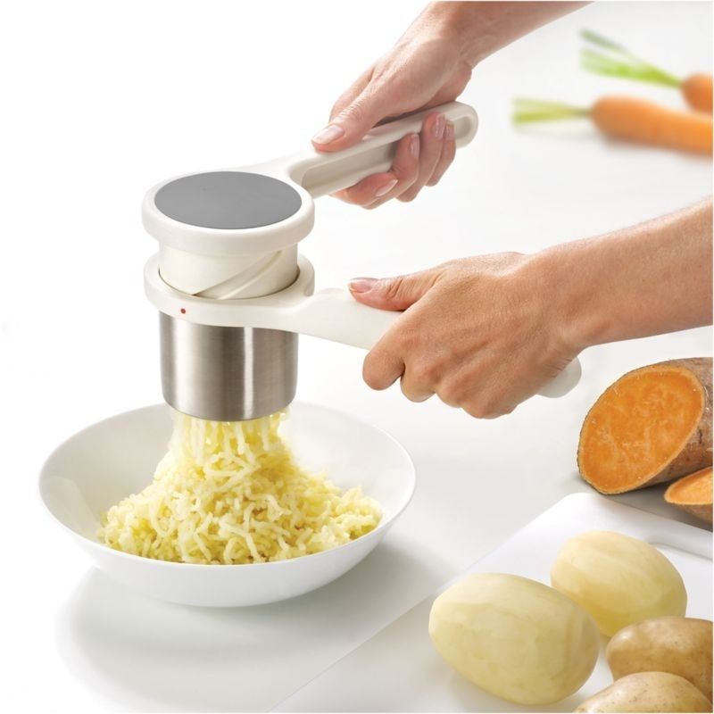 Helix Twist-Action Potato Ricer – Stainless Steel, Ergonomic Manual Masher